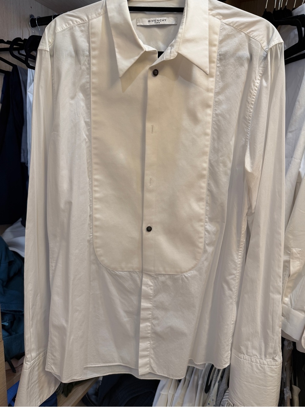 Givenchy Ivory Bib-Front Dress Shirt